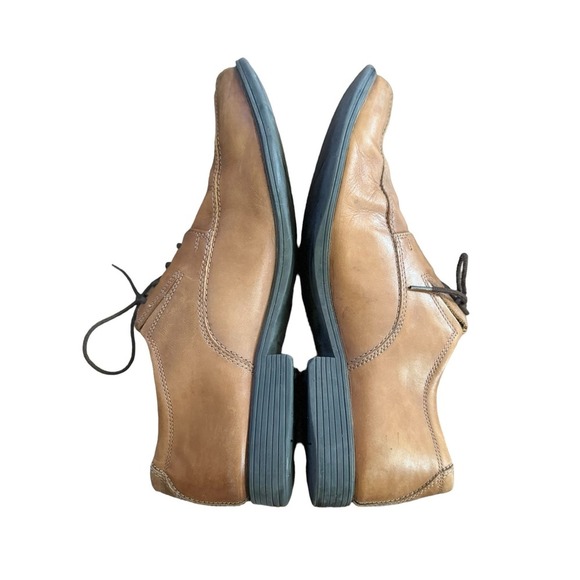 Clarks Tilden Walk Oxford Dress Shoes Lace Up Tan Leather Men's 11.5 M USED - Picture 5 of 7